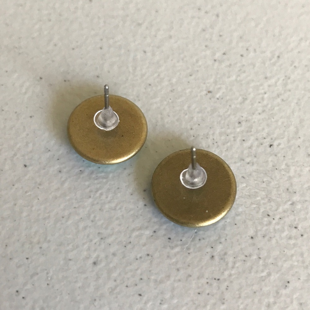 Mermaid Scale Iridescent Round Stud Earrings - Picture 6 of 7